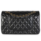 CHANEL Medium Classic Double Flap Bag, Black Quilted Leather, Gold Hardware | Shop Authentique Lux