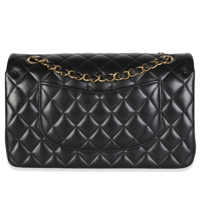 CHANEL Medium Classic Double Flap Bag, Black Quilted Leather, Gold Hardware | Shop Authentique Lux