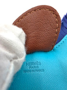 HERMÈS Rodeo MM Bag Charm, Bleu Azteque, Fauve and Bleu Électrique | Shop Authentique Lux