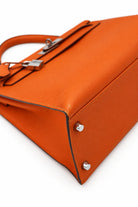 HERMÈS Kelly 32 Feu Epsom leather, palladium hardware | Shop Authentique Lux
