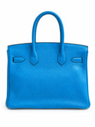 HERMÈS Bleu Zanzibar Togo Birkin 30, Palladium Hardware, 2017 | Shop Authentique Lux