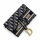 DIOR Navy Beige Oblique Canvas Saddle Chain Pouch, Gold-Tone Hardware | Shop Authentique Lux