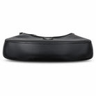PRADA Cleo Brushed Leather Shoulder Bag, Black | Shop Authentique Lux