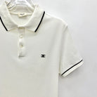 CELINE Classic Cotton Piqué Polo Shirt, Triomphe Embroidery Detail | Shop Authentique Lux