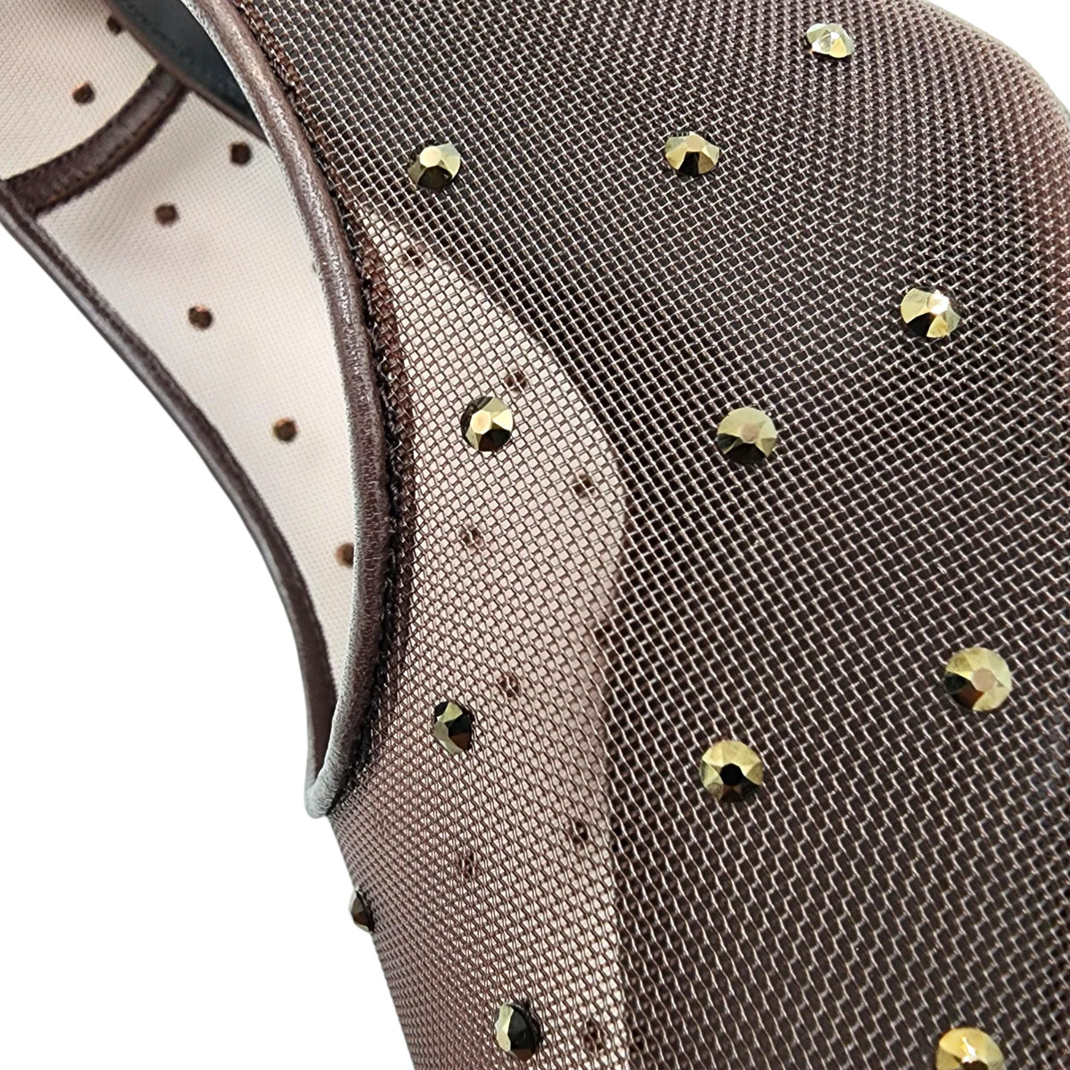 SAINT LAURENT Anja 105 Deep Brown Rhinestone Mesh Pumps, Size 38.5 | Shop Authentique Lux