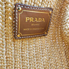 PRADA Mini Crochet Bucket Bag, Beige Straw | Shop Authentique Lux