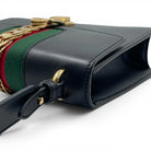 GUCCI Small Sylvie Shoulder Bag, Black Calfskin, Gold-Tone Hardware | Shop Authentique Lux