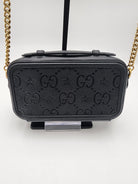 GUCCI Black Star Mini Shoulder Bag, Embossed Calfskin, Gold-Tone Hardware | Shop Authentique Lux