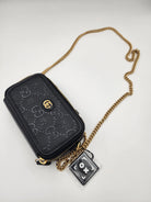 GUCCI Black Star Mini Shoulder Bag, Embossed Calfskin, Gold-Tone Hardware | Shop Authentique Lux