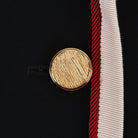 GUCCI blazer cuff buttons and red and ivory edging | Shop Authentique Lux