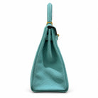 HERMÈS Bleu Atoll Togo Kelly 32, Gold Hardware, 2015 | Shop Authentique Lux