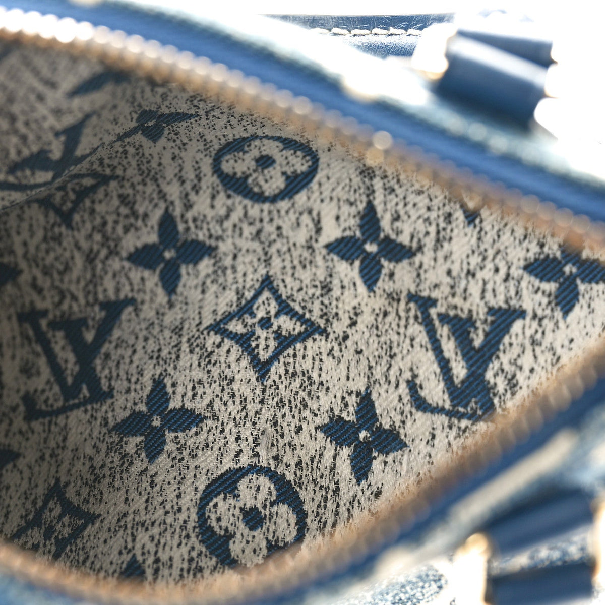 LOUIS VUITTON Nano Speedy blue adjustable strap and gold-tone clasp | Shop Authentique Lux