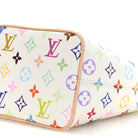 LOUIS VUITTON All In BB White Multicolor, side view with leather strap | Shop Authentique Lux