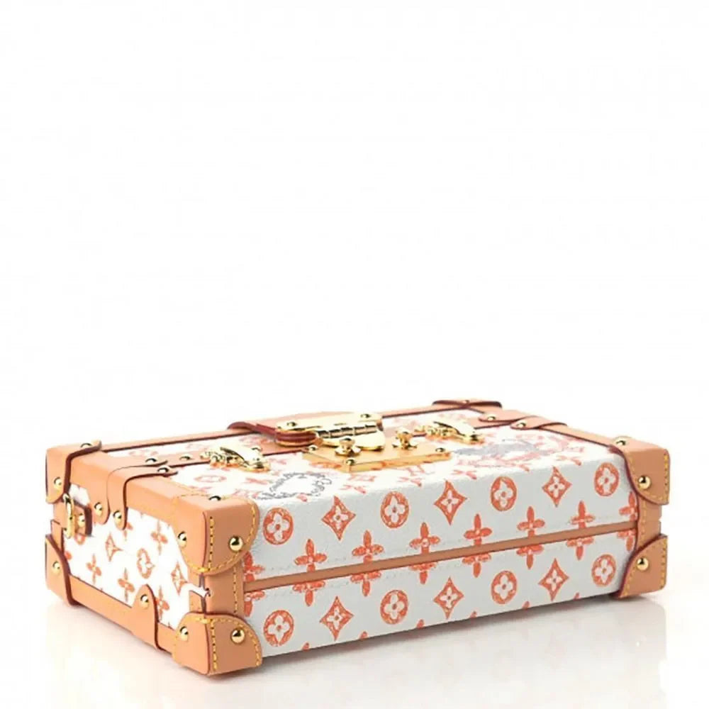 LOUIS VUITTON Kabuki Petite Malle leather corner and canvas detail | Shop Authentique Lux
