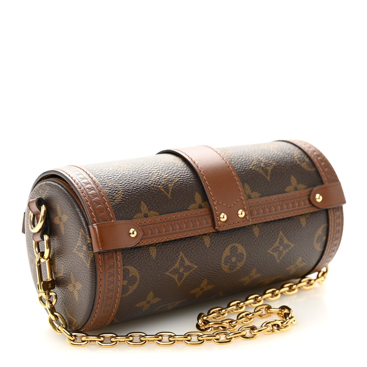 LOUIS VUITTON Papillon Trunk rear three-quarter view with chain | Shop Authentique Lux