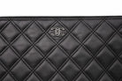 CHANEL O-Case clutch silver-tone CC emblem and quilted leather detail | Shop Authentique Lux
