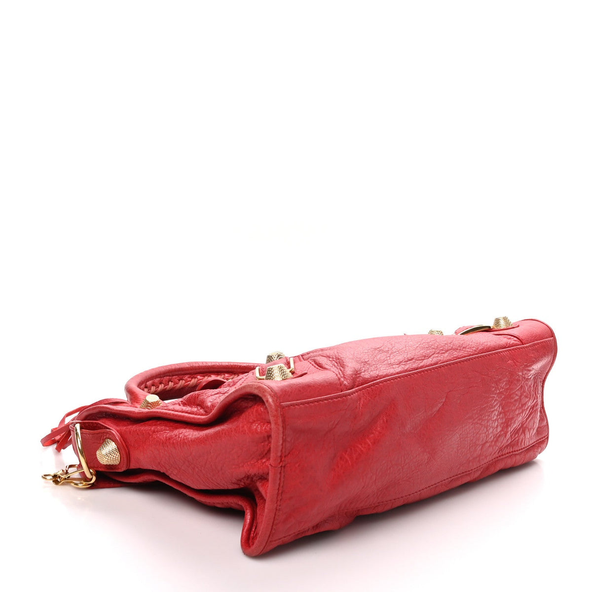 BALENCIAGA Small City Bag, Red Leather, Gold Hardware | Shop Authentique Lux