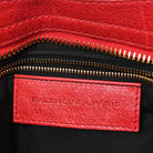 BALENCIAGA Small City Bag, Red Leather, Gold Hardware | Shop Authentique Lux