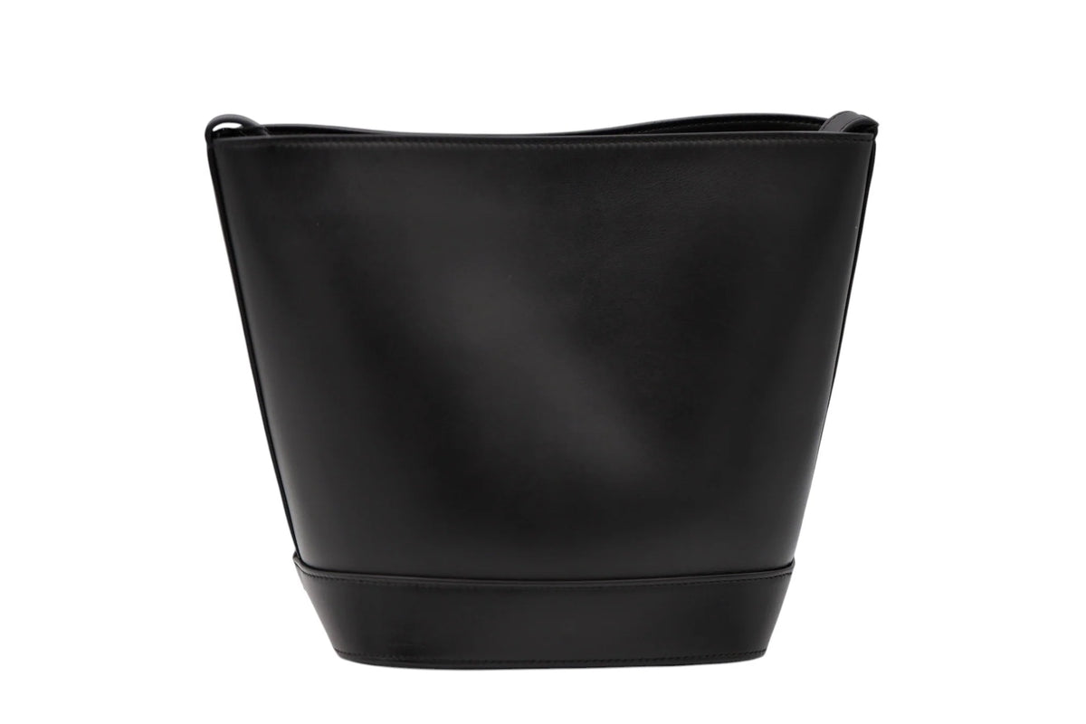CELINE Triomphe Bucket Bag, Black Leather, Gold-Tone Hardware | Shop Authentique Lux