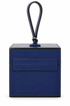MOYNAT Structured Trunk Bag, Navy Leather, Silver-Tone Hardware | Shop Authentique Lux