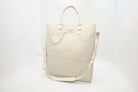 Louis Vuitton Sac Plat ivory side profile with shoulder strap | Shop Authentique Lux
