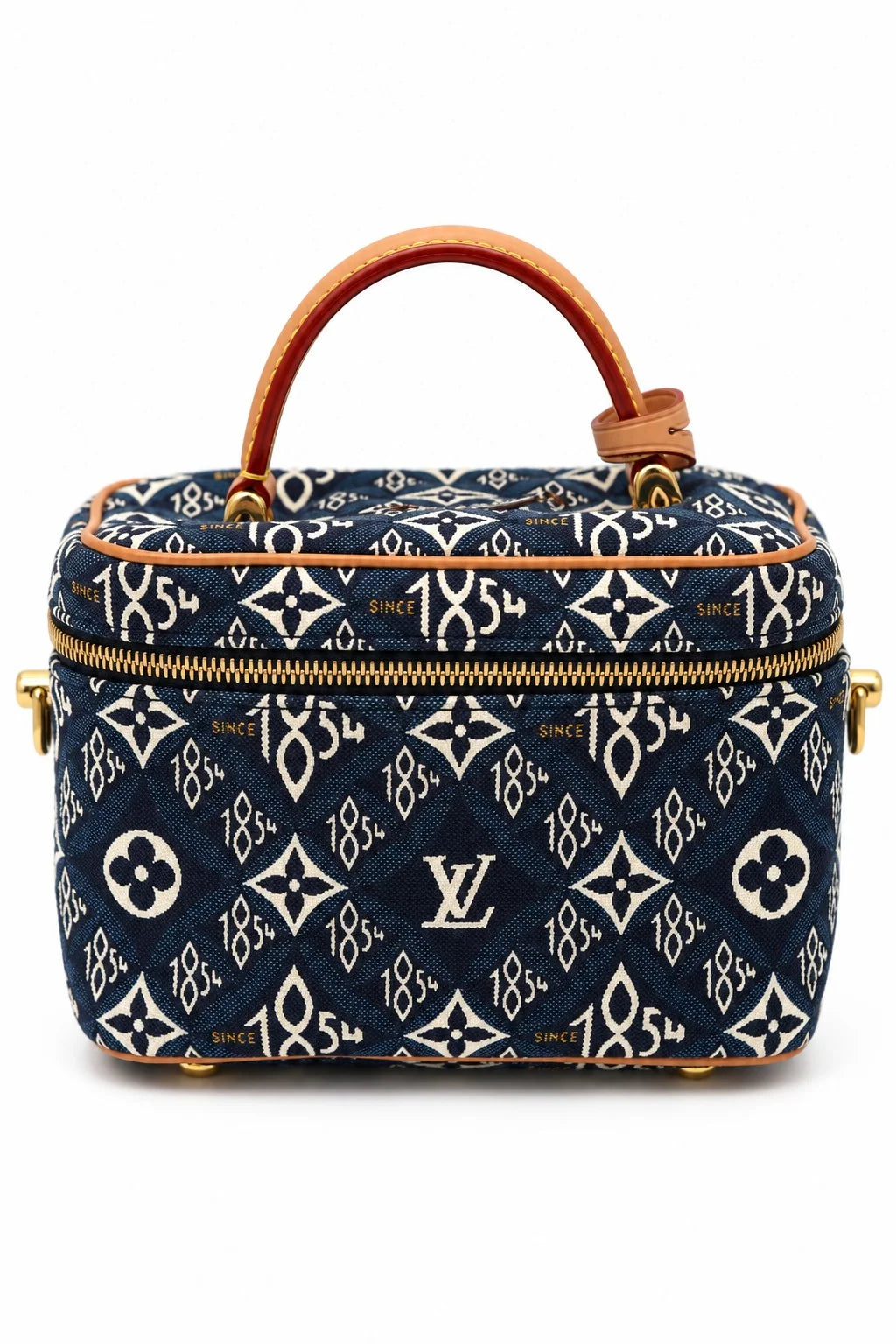 Louis Vuitton blue Since 1854 Vanity bag opposite side view | Shop Authentique Lux
