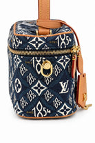 Louis Vuitton blue Since 1854 Monogram denim Vanity bag front view | Shop Authentique Lux