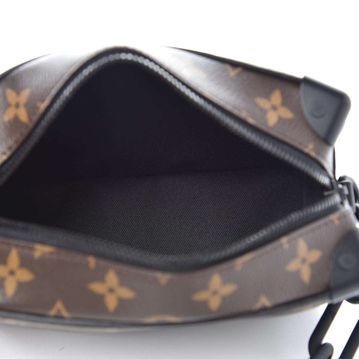 Louis Vuitton Solar Ray Mini Soft Trunk black textile interior | Shop Authentique Lux