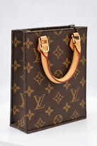 Louis Vuitton Petit Sac Plat brown Monogram canvas front view | Shop Authentique Lux