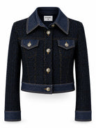 CHANEL Tweed and Denim Jacket, Navy Blue, FR36, 2018 | Shop Authentique Lux