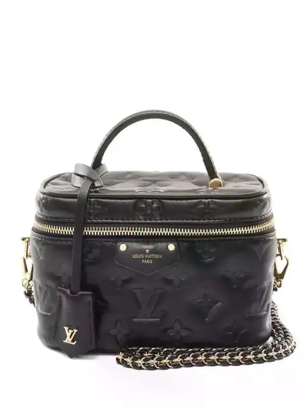 LOUIS VUITTON Vanity NV PM, Black Monogram Embossed Leather, Gold-Tone Hardware | Shop Authentique Lux