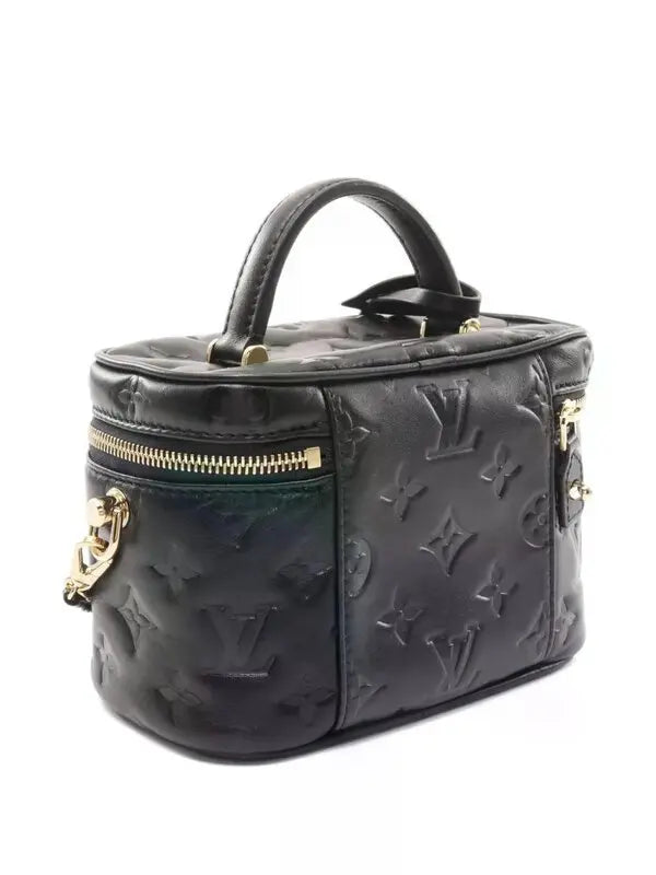 LOUIS VUITTON Vanity NV PM, Black Monogram Embossed Leather, Gold-Tone Hardware | Shop Authentique Lux