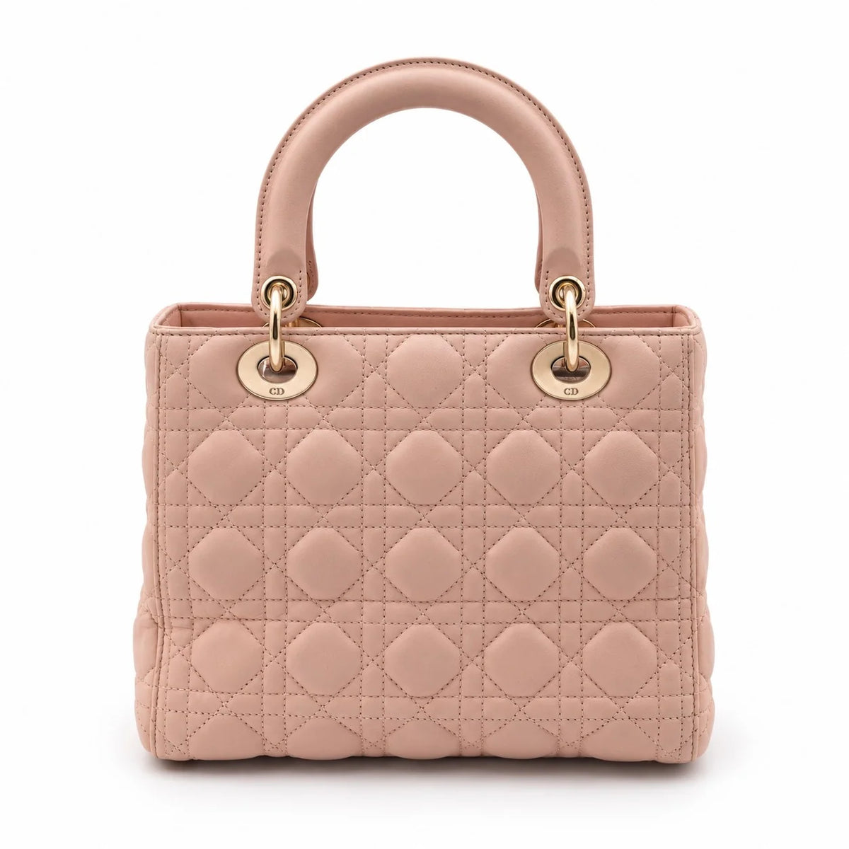 DIOR Medium Lady Dior Bag, Pink Cannage Lambskin, Gold-Tone Hardware | Shop Authentique Lux