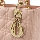 DIOR Medium Lady Dior Bag, Pink Cannage Lambskin, Gold-Tone Hardware | Shop Authentique Lux
