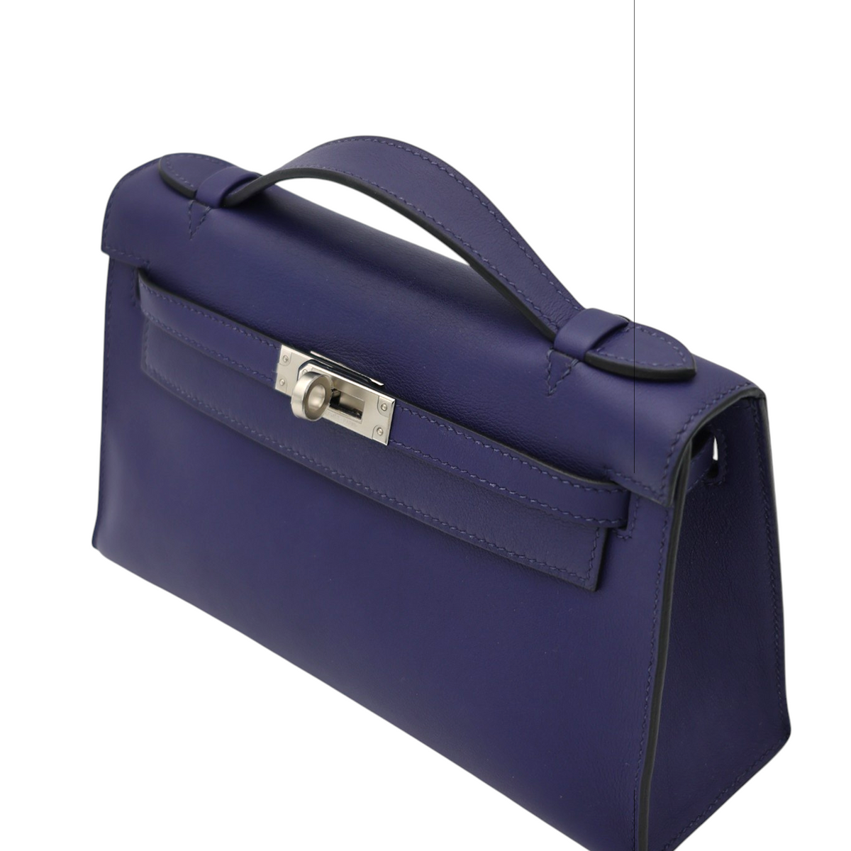 Hermès Kelly Pochette Clutch Bag, Bleu Saphir, Swift Leather, PHW, 2018 | Shop Authentique Lux