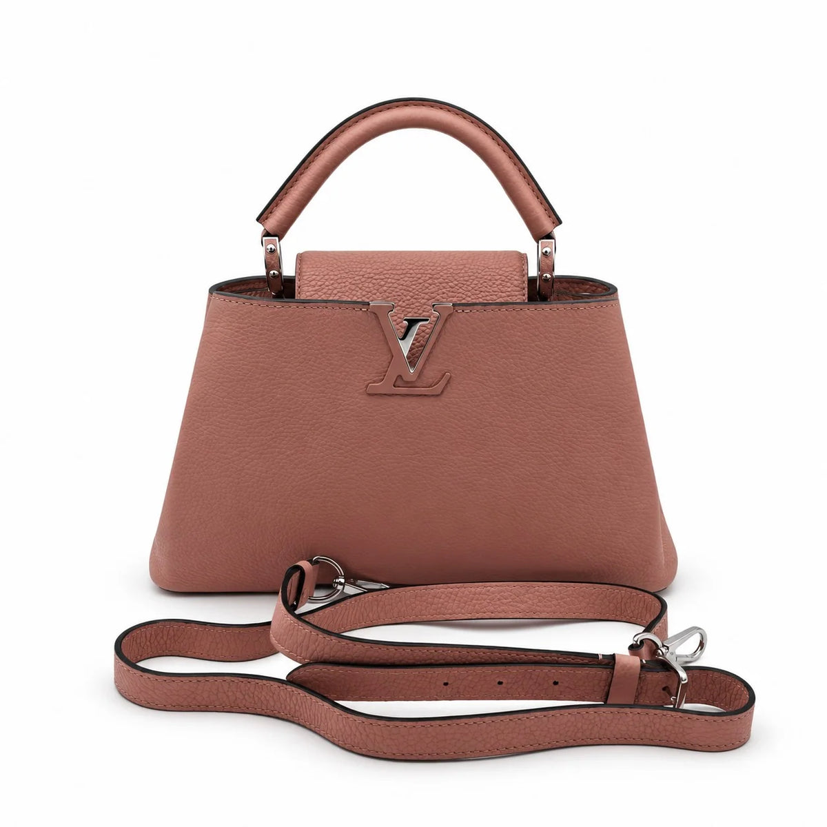 LOUIS VUITTON Capucines BB Bag, Pink Taurillon Leather, Silver-Tone Hardware | Shop Authentique Lux