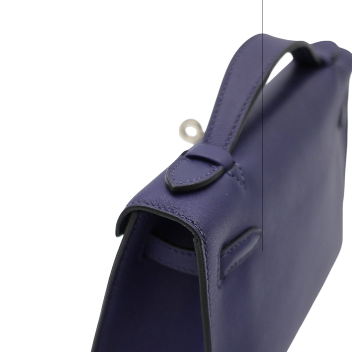 Hermès Kelly Pochette Clutch Bag, Bleu Saphir, Swift Leather, PHW, 2018 | Shop Authentique Lux