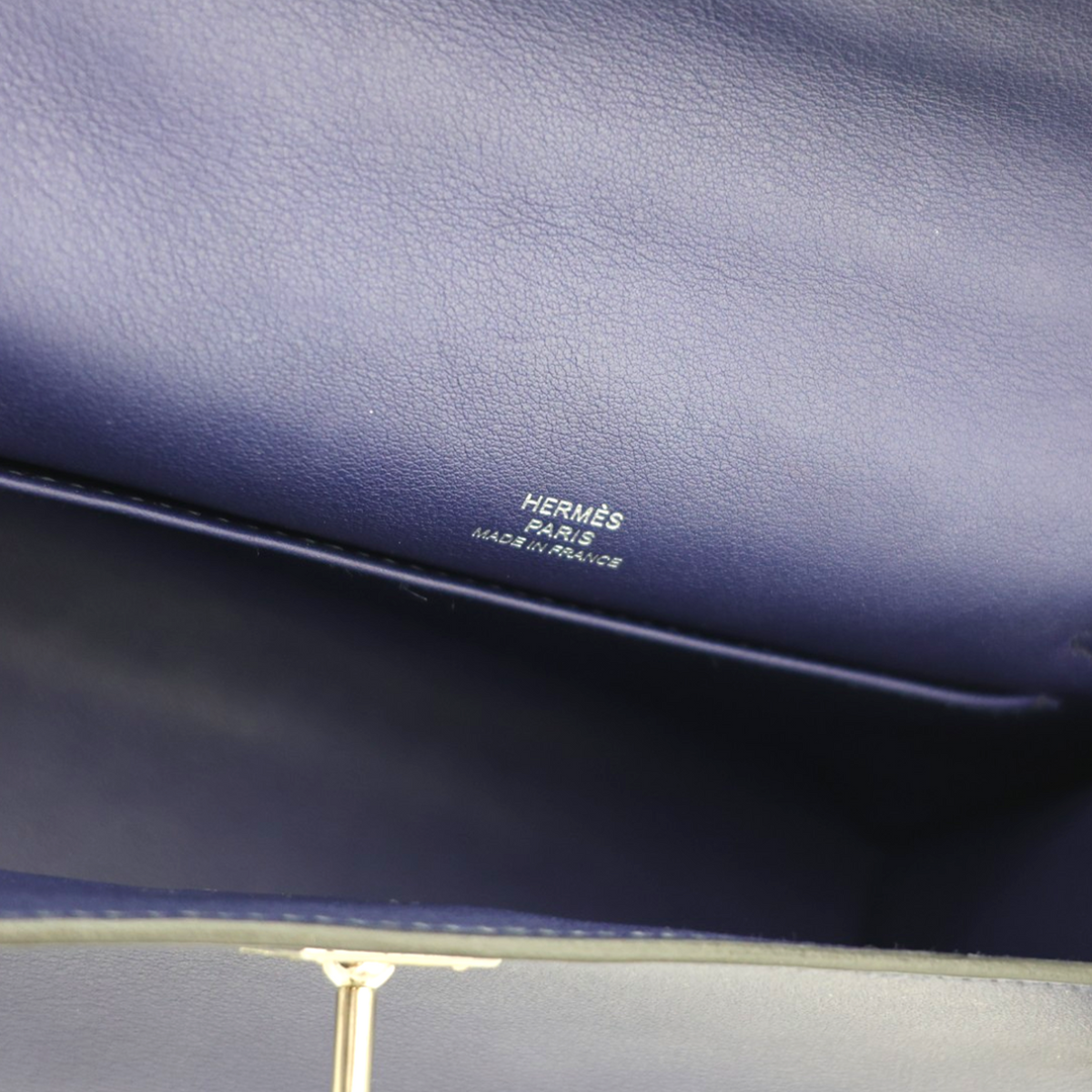 Hermès Kelly Pochette Clutch Bag, Bleu Saphir, Swift Leather, PHW, 2018 | Shop Authentique Lux