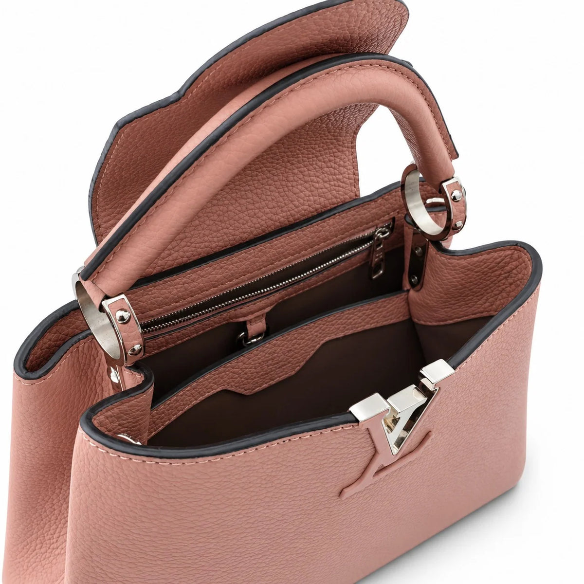 LOUIS VUITTON Capucines BB Bag, Pink Taurillon Leather, Silver-Tone Hardware | Shop Authentique Lux