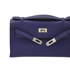 Hermès Kelly Pochette Clutch Bag, Bleu Saphir, Swift Leather, PHW, 2018 | Shop Authentique Lux