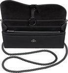 DIOR Saddle Wallet on Chain, Black Ultramatte Calfskin, Black Hardware | Shop Authentique Lux