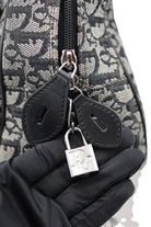 DIOR Diorissimo Frame Satchel, Navy and Beige Canvas, Silver-Tone Hardware | Shop Authentique Lux