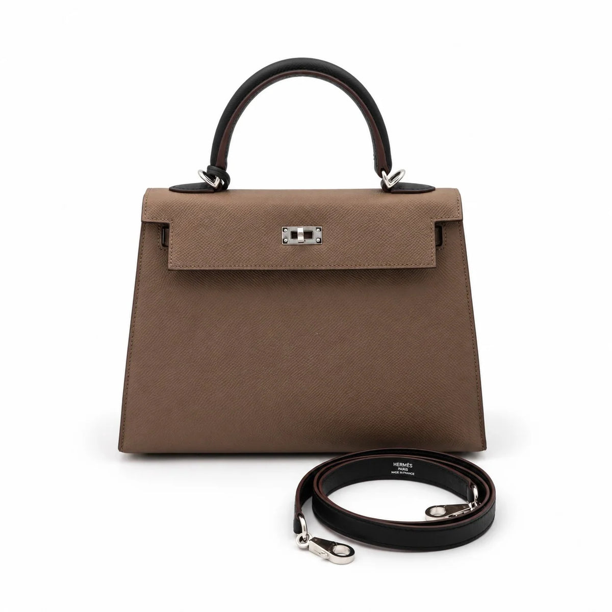 HERMÈS Tricolor Epsom Sellier Kelly 25, Palladium Hardware | Shop Authentique Lux