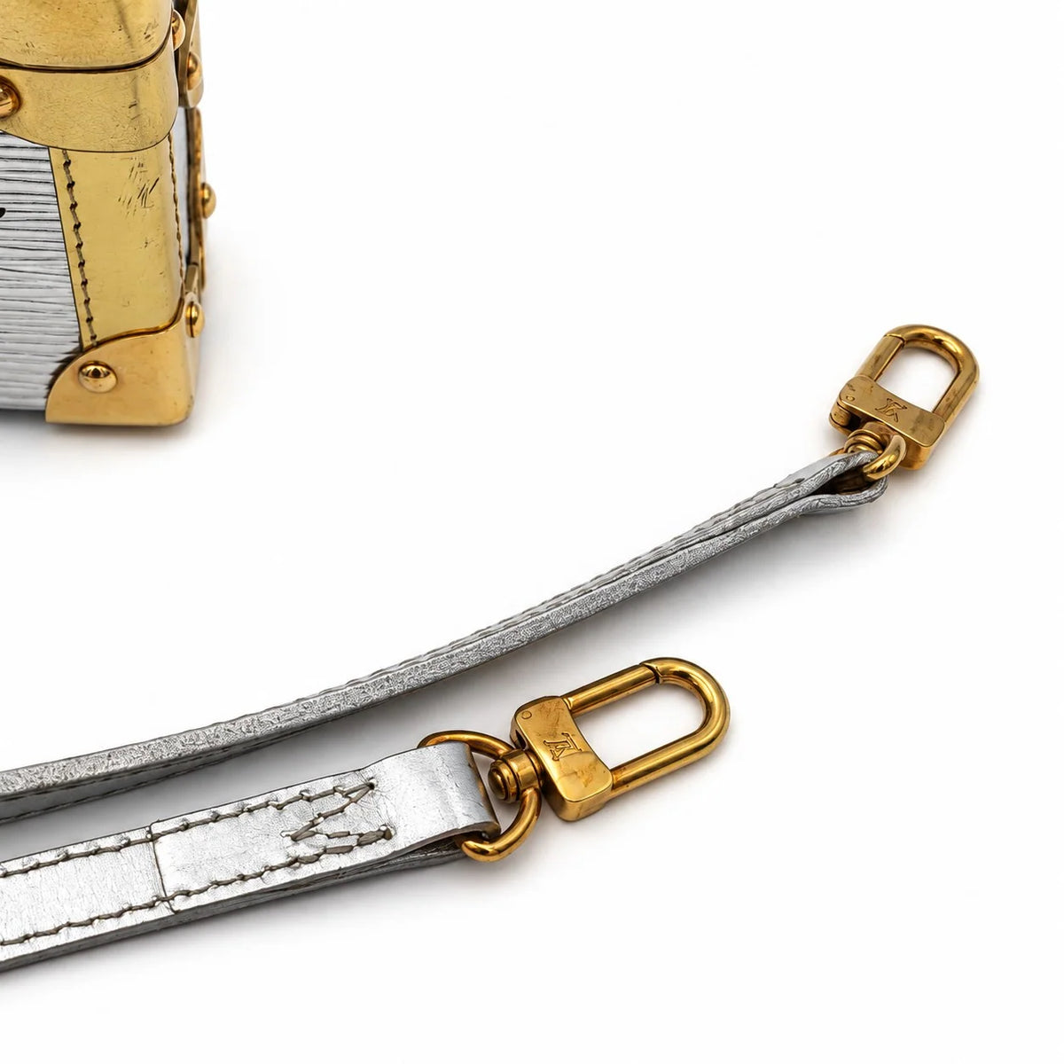LOUIS VUITTON Petite Malle, Metallic Epi, Silver and Gold | Shop Authentique Lux