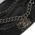 CHANEL Paris-Dallas Medium Enchained Boy Flap, Black Lambskin | Shop Authentique Lux