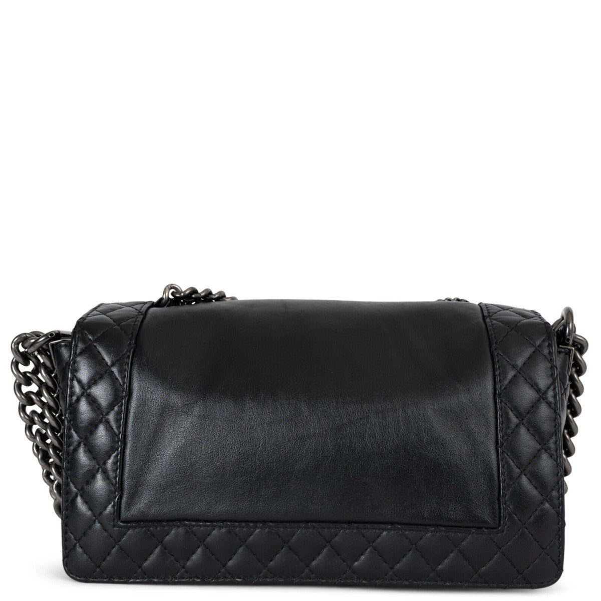 CHANEL Paris-Dallas Medium Enchained Boy Flap, Black Lambskin | Shop Authentique Lux
