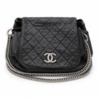 CHANEL Chain Around Flap Bag, Black Quilted Leather, Silver-Tone Hardware | Shop Authentique Lux