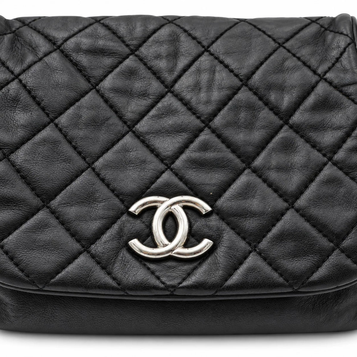 CHANEL Chain Around Flap Bag, Black Quilted Leather, Silver-Tone Hardware | Shop Authentique Lux