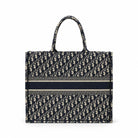 DIOR Large Book Tote, Navy and Beige Oblique Canvas | Shop Authentique Lux