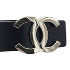 CHANEL CC Reversible Belt, Black and White Calfskin Leather, 80 cm | Shop Authentique Lux